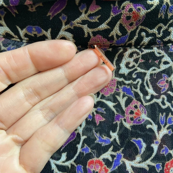 MISA LOS  ANGELES Floral Print Long Sleeve Blouse SZ S - Picture 8 of 14